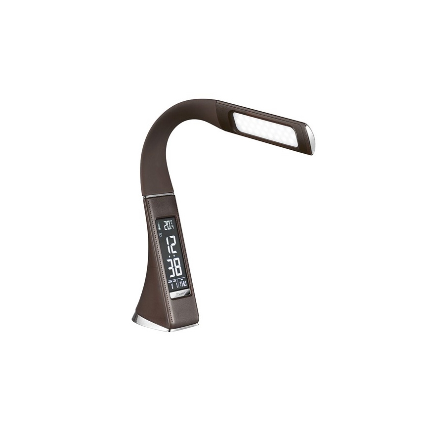 Lampe de table LED à intensité variable avec écran LED/6W/230V marron