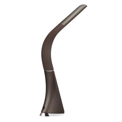 Lampe de table LED à intensité variable avec écran LED/6W/230V marron