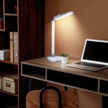 Lampe de table tactile à intensité variable avec nuit luminaire LED/10W/5V 3000/4000/5000K blanc