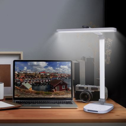 Lampe de table tactile à intensité variable avec nuit luminaire LED/10W/5V 3000/4000/5000K blanc