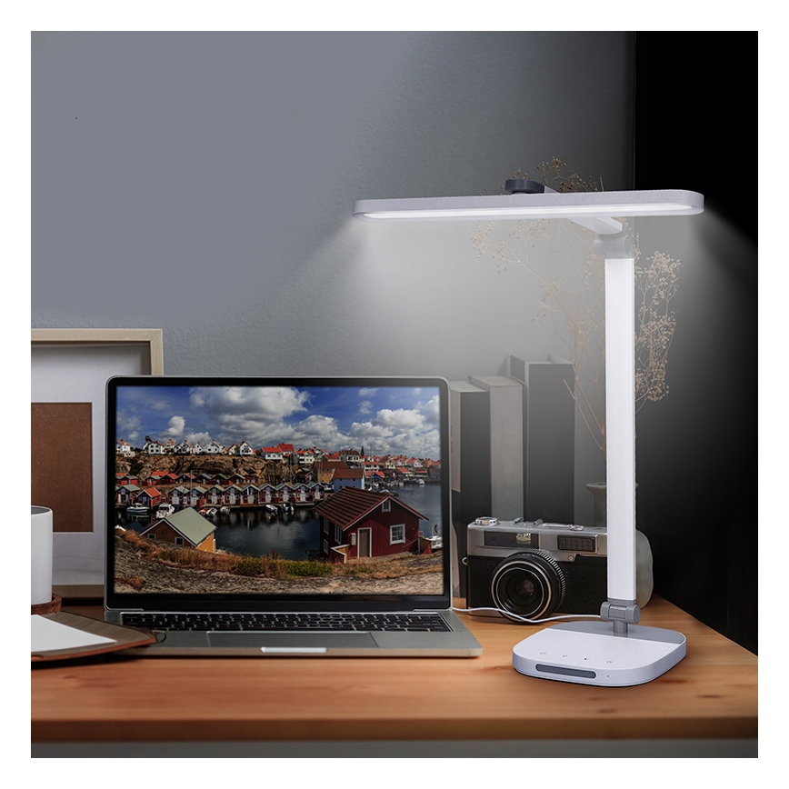 Lampe de table tactile à intensité variable avec nuit luminaire LED/10W/5V 3000/4000/5000K blanc