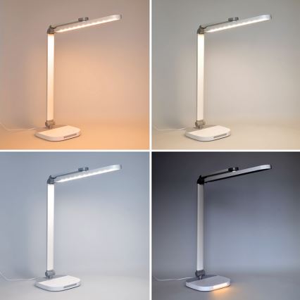 Lampe de table tactile à intensité variable avec nuit luminaire LED/10W/5V 3000/4000/5000K blanc