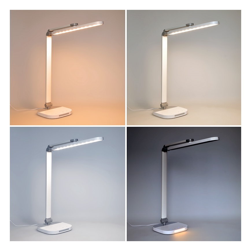Lampe de table tactile à intensité variable avec nuit luminaire LED/10W/5V 3000/4000/5000K blanc