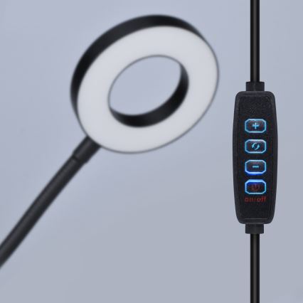 Lampe de table à intensité variable avec pince LED/8W/230V 3000/4000/5000K noir