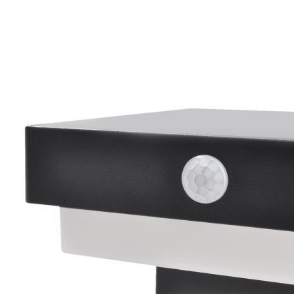 Applique murale solaire LED avec détecteur de mouvement et crépuscule PALERMO LED/5W/3,7V 2000 mAh IP54 noir