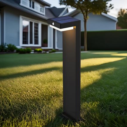 Lampe solaire avec détecteur de mouvement et de crépuscule PALERMO LED/5W/5V 2000 mAh IP54 noir