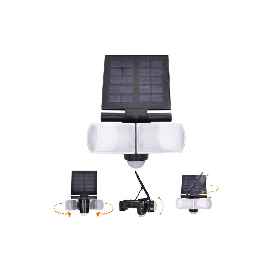 Projecteur solaire avec détecteur 2000mAh LED/8W/3,7V IP44