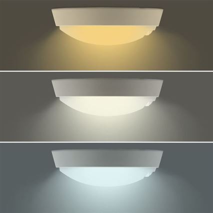 Applique murale d'extérieur LED avec capteur 2 en 1 LED/20W/230V 3000/4000/6500K IP65 Ø 22 cm