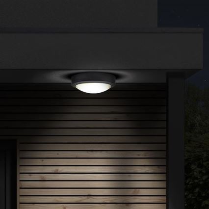 Plafonnier extérieur avec détecteur SIENA LED/20W/230V 4000K d. 23 cm IP54