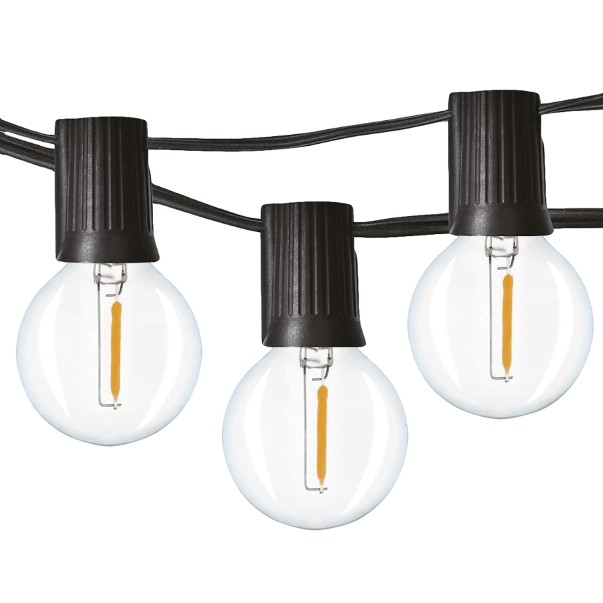 Guirlande lumineuse LED d'extérieur GIRLANDA — 25 ampoules E12, 20 m, IP44, blanc chaud