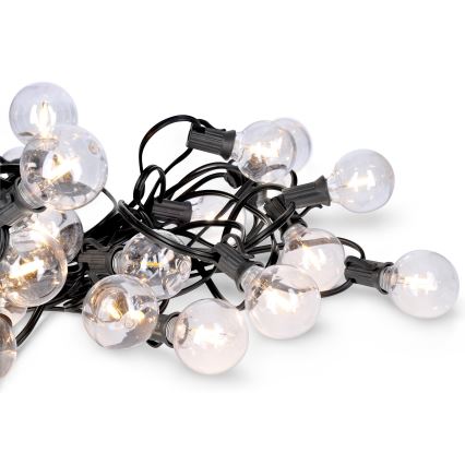 Guirlande décorative d'extérieur LED GIRLANDA 25xE12 20m IP44 blanc chaud