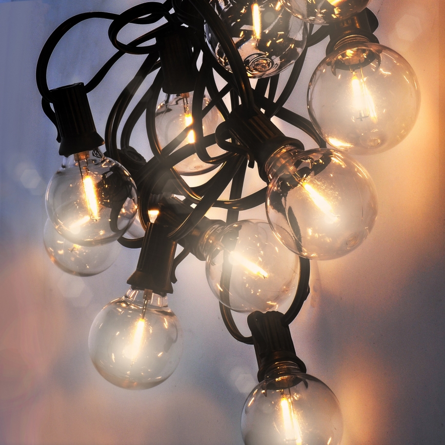 Guirlande lumineuse LED d'extérieur GIRLANDA 25xE12 20m IP44 blanc chaud