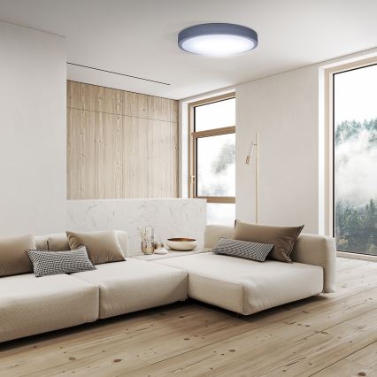 Plafonnier à intensité variable GREY LED/60W/230V 3000-6500K gris d. 49 cm + télécommande