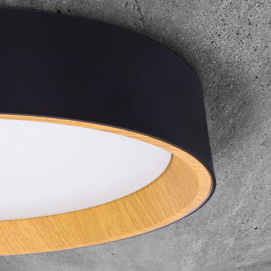 Plafonnier à intensité variable LARIOS LED/48W/230V 3000-6500K d. 39 cm noir + télécommande