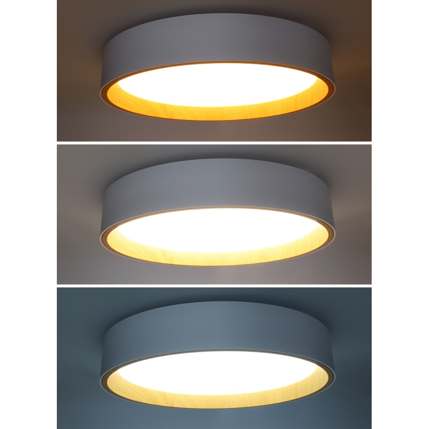 Plafonnier à intensité variable LARIOS LED/48W/230V 3000-6500K d. 39 cm blanc + télécommande