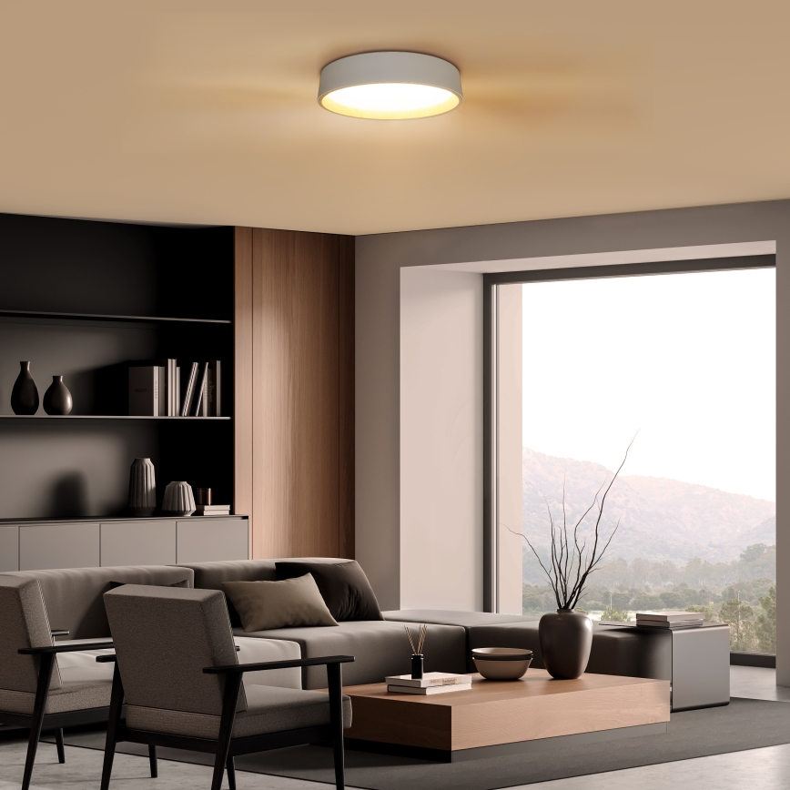 Plafonnier à intensité variable LARIOS LED/48W/230V 3000-6500K d. 39 cm blanc + télécommande
