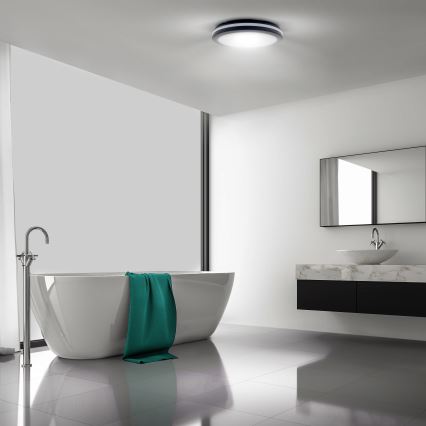 Plafonnier extérieur à intensité variable LED/36W/40W/44W/230V 3000/4000/6500K IP65 noir