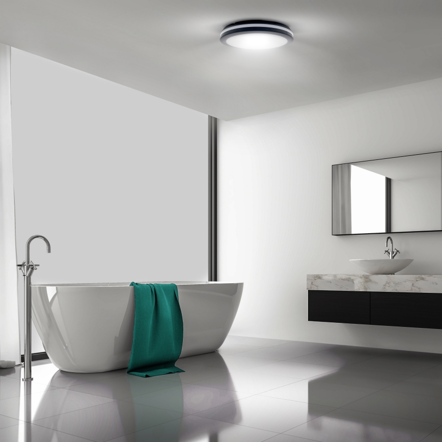 Plafonnier extérieur à intensité variable LED/36W/40W/44W/230V 3000/4000/6500K IP65 noir