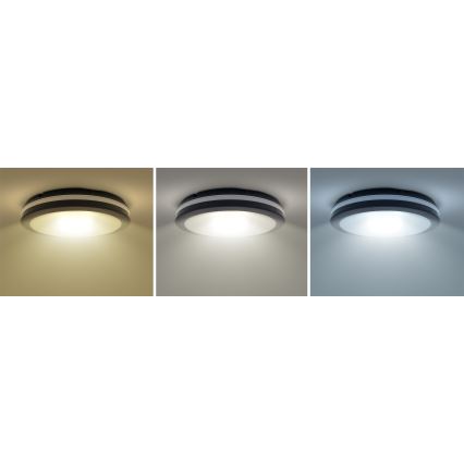 Plafonnier extérieur à intensité variable LED/36W/40W/44W/230V 3000/4000/6500K IP65 noir