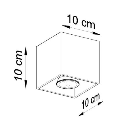 Plafonnier QUAD 1 1xGU10/40W/230V blanc