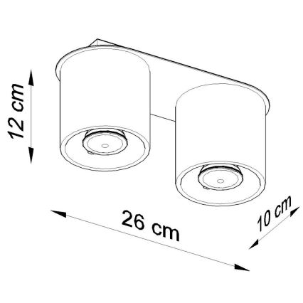 Spot ORBIS 2 2xGU10/40W/230V gris