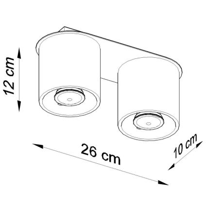 Spot ORBIS 2 2xGU10/40W/230V blanc