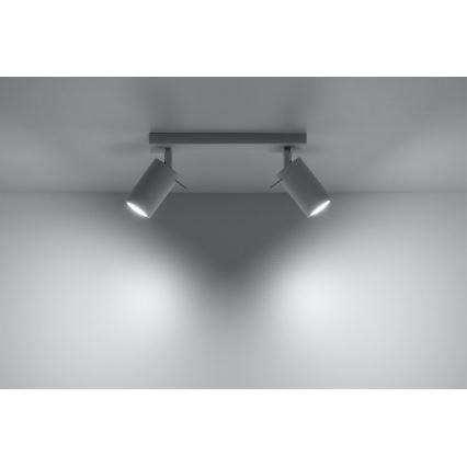 Spot RING 2 2xGU10/10W/230V blanc