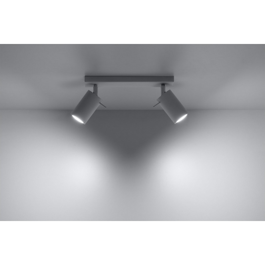 Spot RING 2 2xGU10/10W/230V blanc