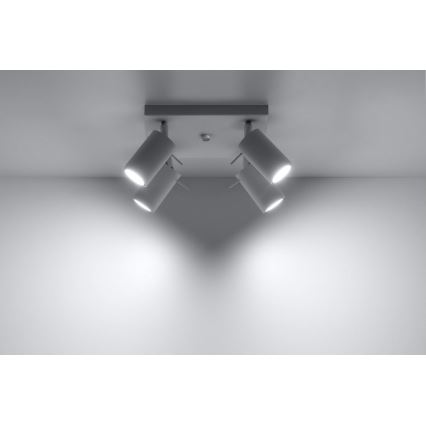Spot RING 4 4xGU10/10W/230V blanc
