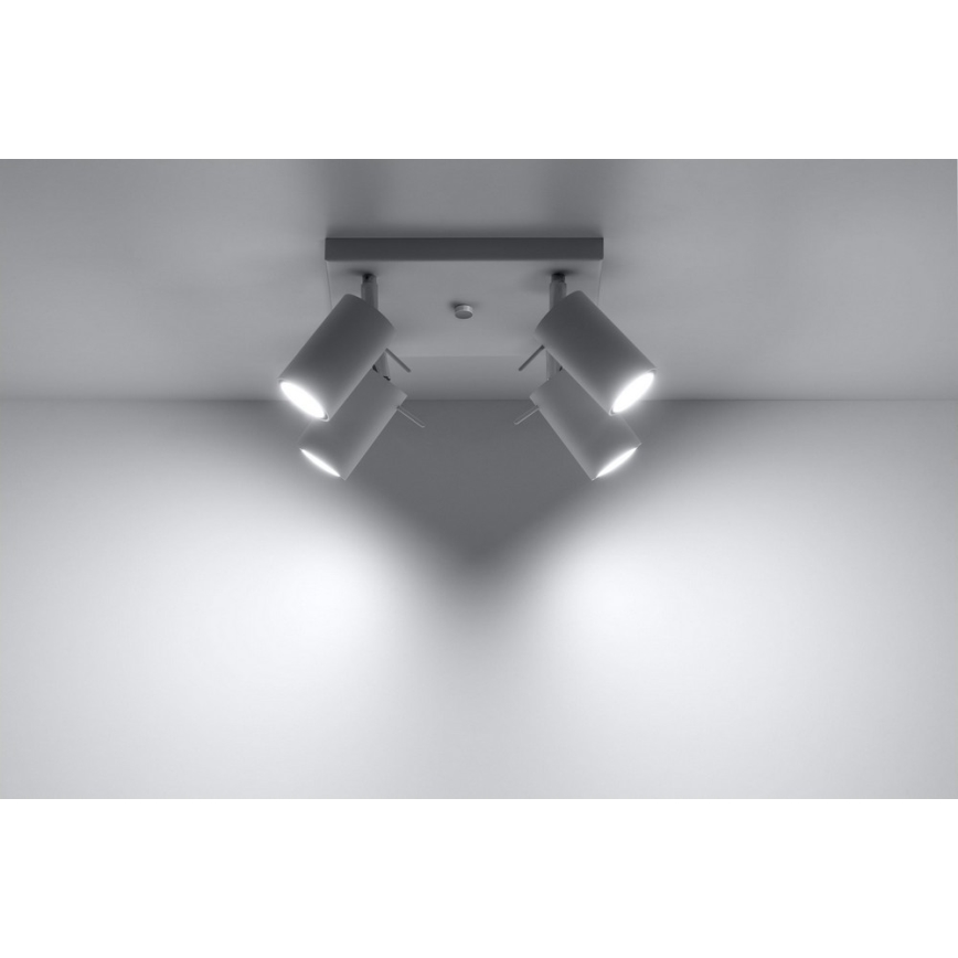 Spot RING 4 4xGU10/10W/230V blanc