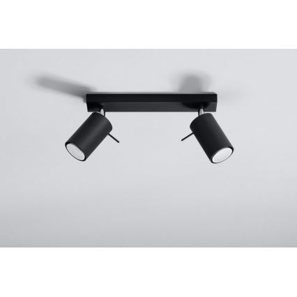 Spot RING 2 2xGU10/10W/230V noir