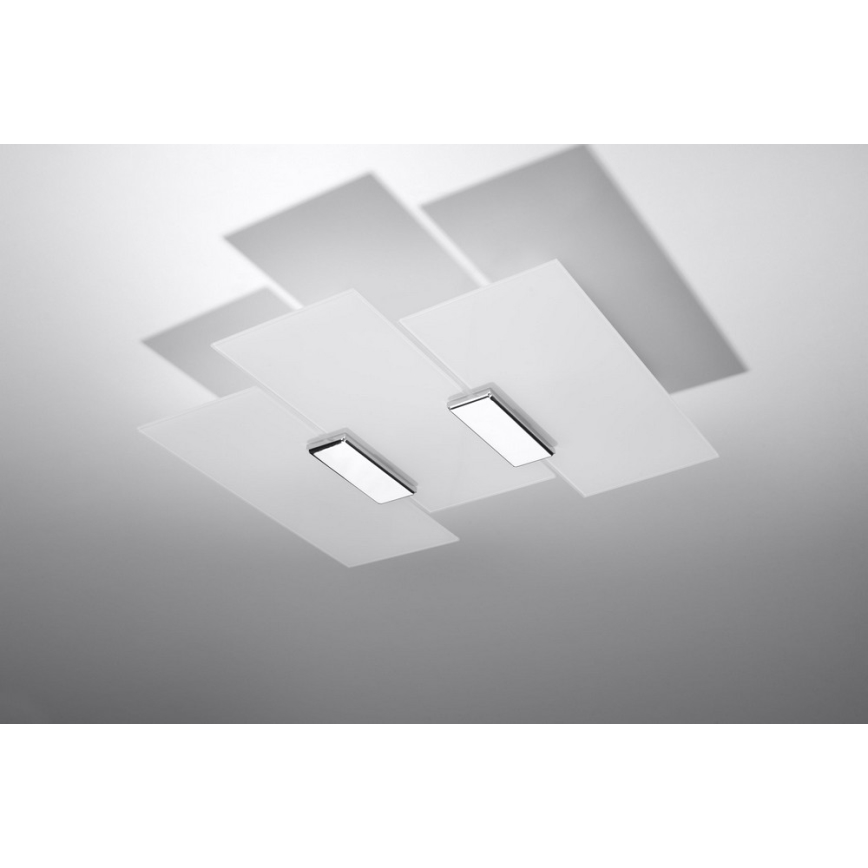 Plafonnier FABIANO 3xE27/60W/230V blanc/chrome brillant