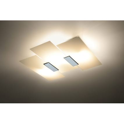 Plafonnier FABIANO 3xE27/60W/230V blanc/chrome brillant