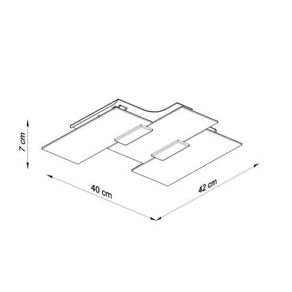 Plafonnier FABIANO 3xE27/60W/230V blanc/chrome brillant