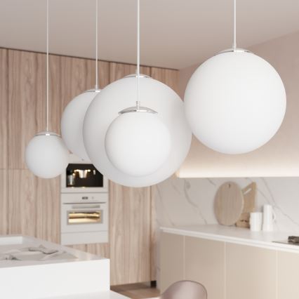 Suspension à câble UGO 1xE27/15W/230V Ø 40 cm blanche