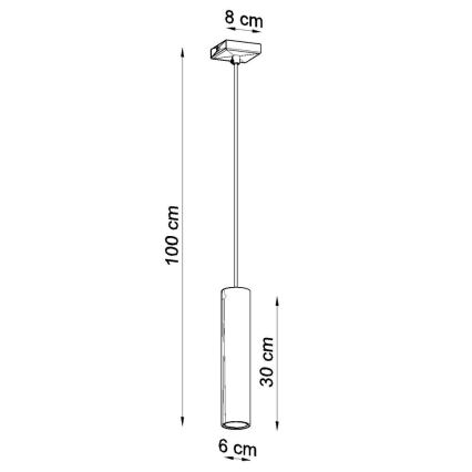 Suspension filaire LAGOS 1 1xGU10/10W/230V blanc