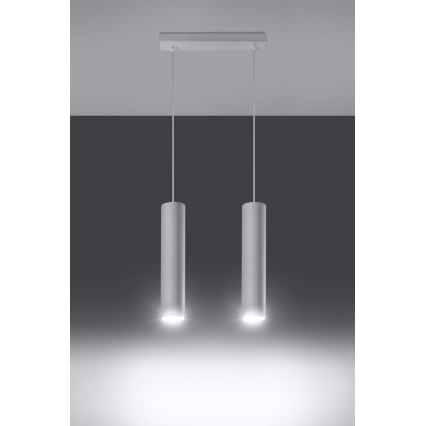 Suspension filaire LAGOS 2 2xGU10/10W/230V blanc