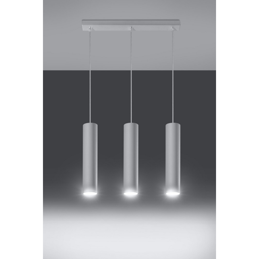 Suspension filaire LAGOS 3 3xGU10/10W/230V blanc