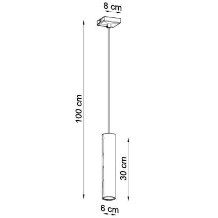 Suspension filaire LAGOS 1 1xGU10/10W/230V noir