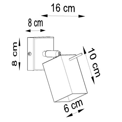 Spot mural MERIDA 1xGU10/40W/230V gris