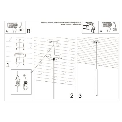 Suspension avec fil PASTELO 1xG9/12W/230V blanc