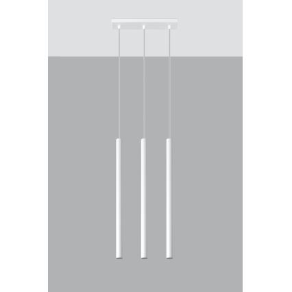 Suspension filaire PASTELO 3xG9/8W/230V blanc