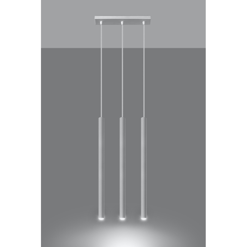 Suspension filaire PASTELO 3xG9/8W/230V blanc