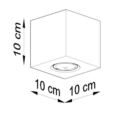 Plafonnier QUAD 1xGU10/40W/230V béton