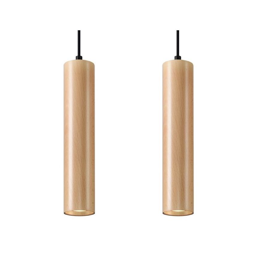 Suspension filaire LINO 2xGU10/40W/230V hêtre