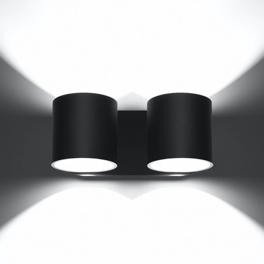 Spot mural ORBIS 2xG9/40W/230V noir