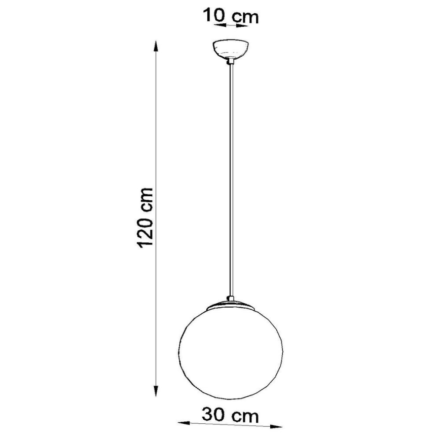 Suspension sur câble TOYA 1xE27/60W/230V Ø 30 cm blanc/doré