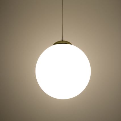 Suspension sur câble TOYA 1xE27/60W/230V Ø 40 cm blanc/doré