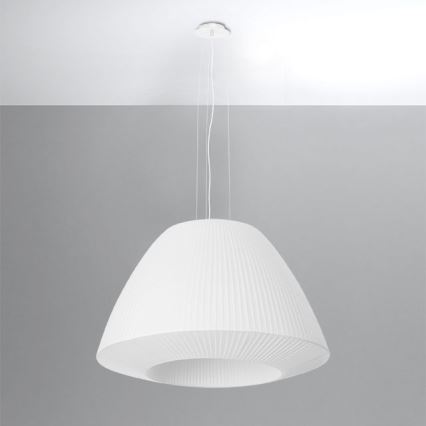 Suspension filaire BELLA 3xE27/60W/230V d. 60 cm blanche