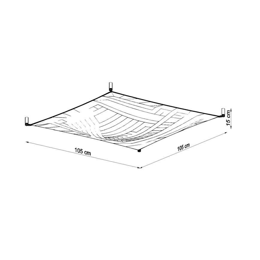 Plafonnier LED LUNA 4xG13/8,5W/230V 105x105 cm blanc